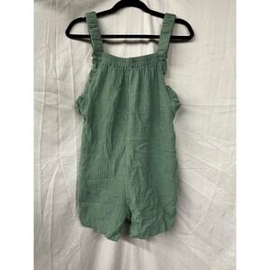 Green Romper Ruffle Trim Sleeveless Casual Summer Outfit Size woman's Large